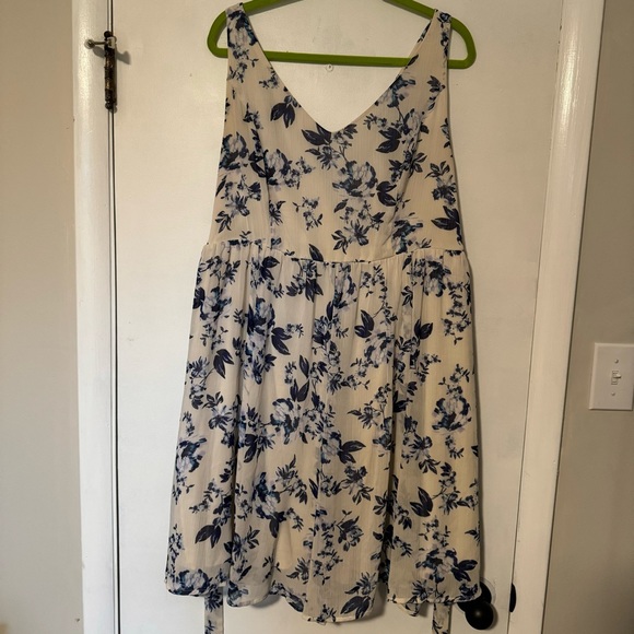 Gorgeous Torrid Lined Ivory and Floral Dress Size 3 - Picture 4 of 11